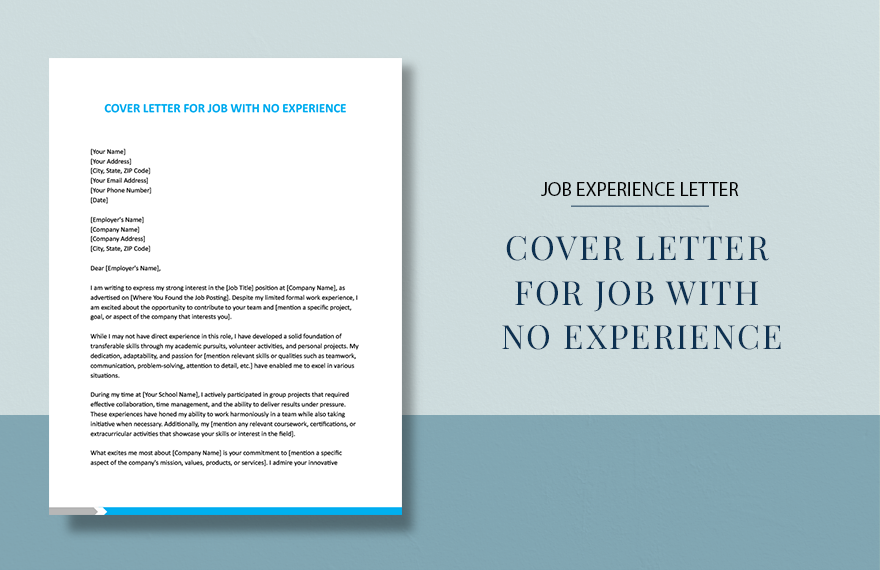 Cover Letter For Job With No Experience