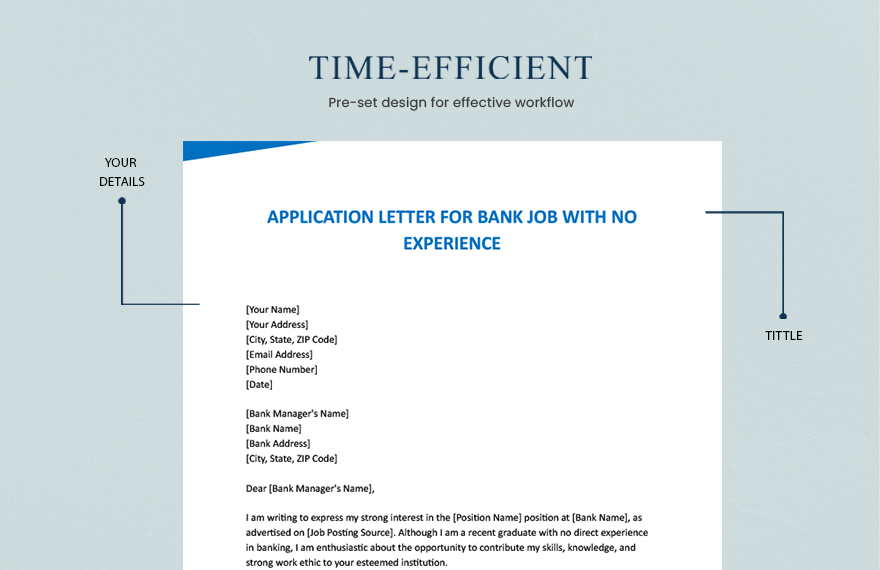 Application Letter For Bank Job With No Experience