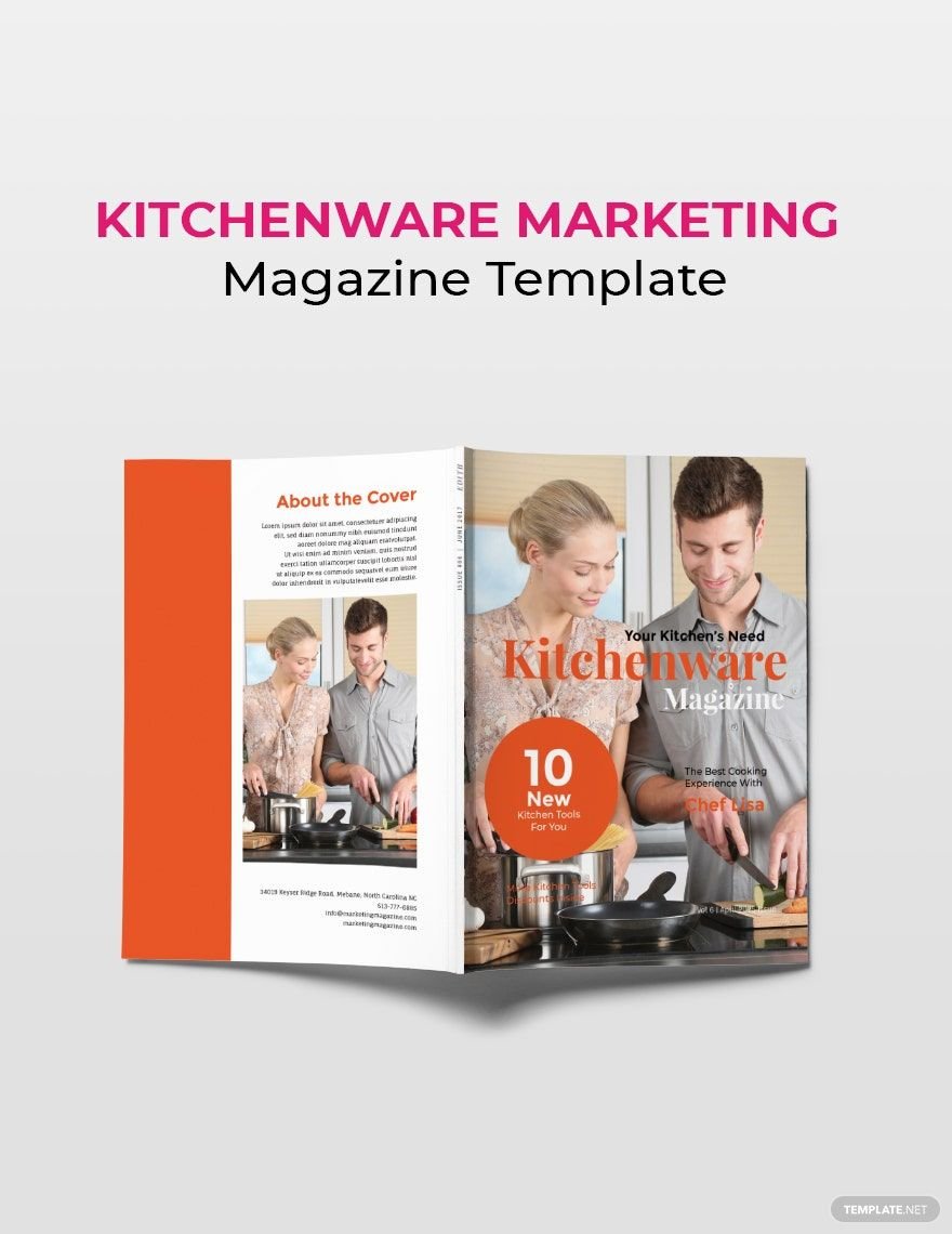 Kitchenware Marketing Magazine Template in InDesign