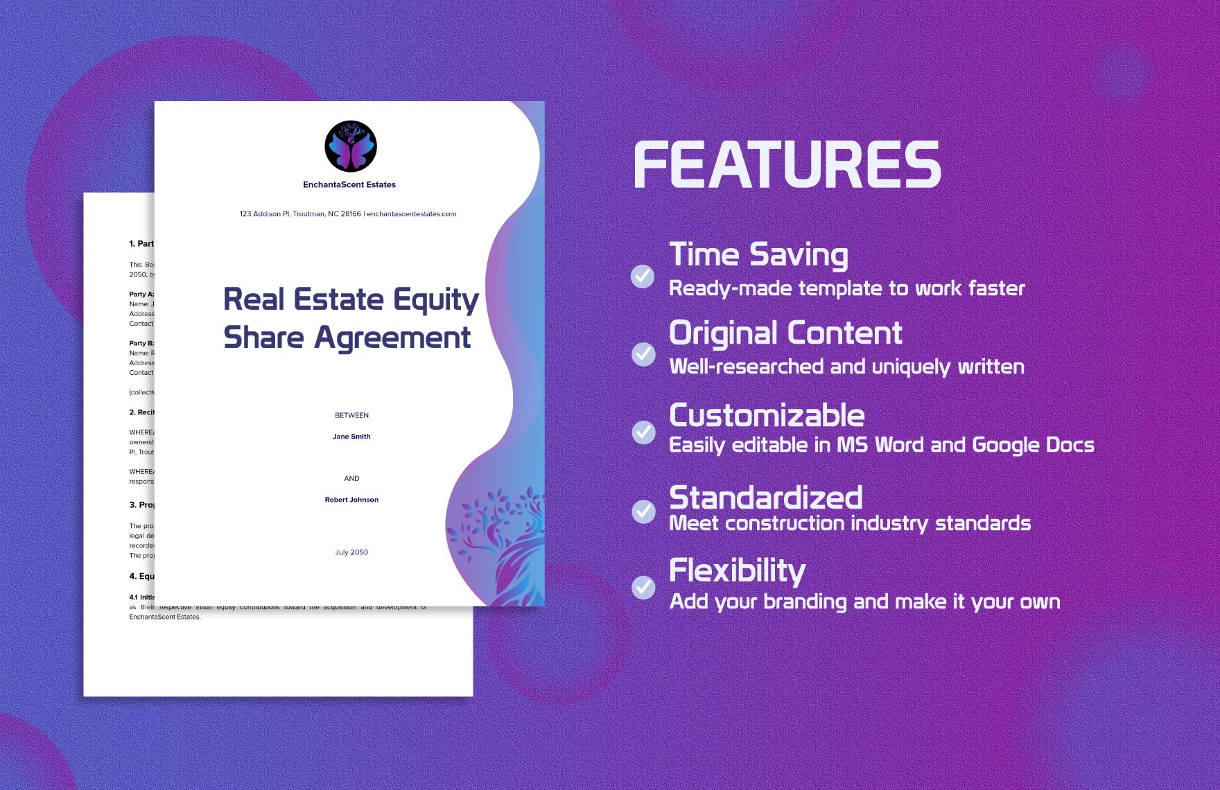  Basic Real Estate Equity Share Agreement