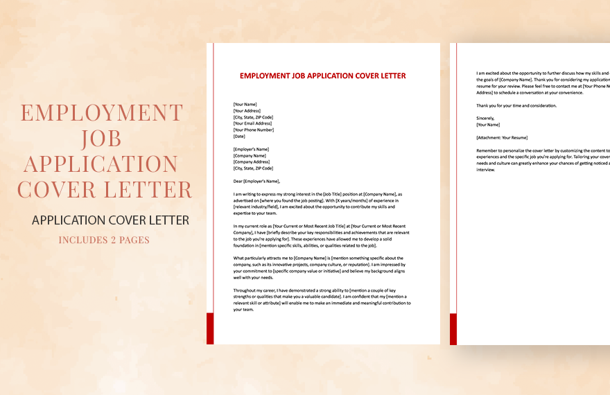 Employment Job Application Cover Letter