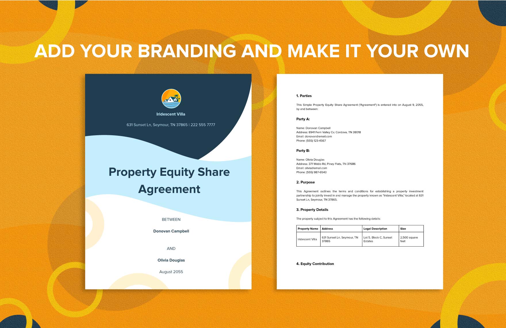  Simple Property Equity Share Agreement