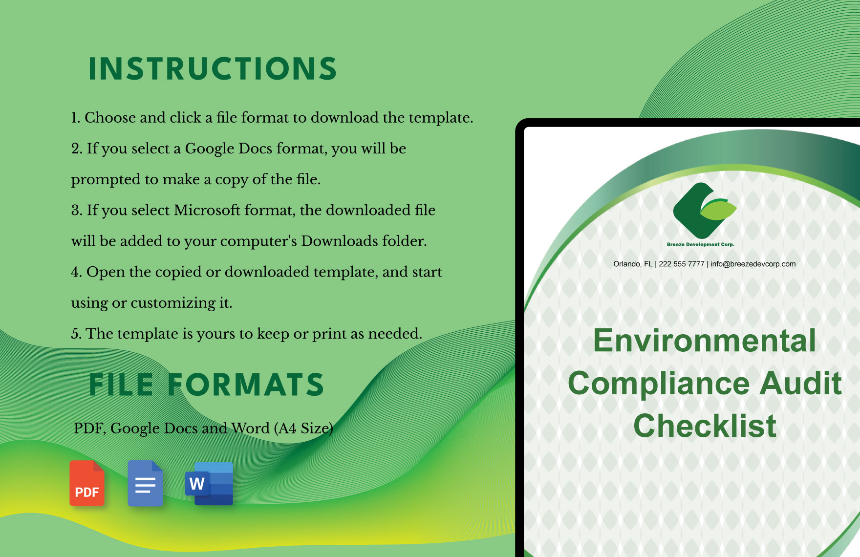 Environmental Compliance Audit Checklist Template