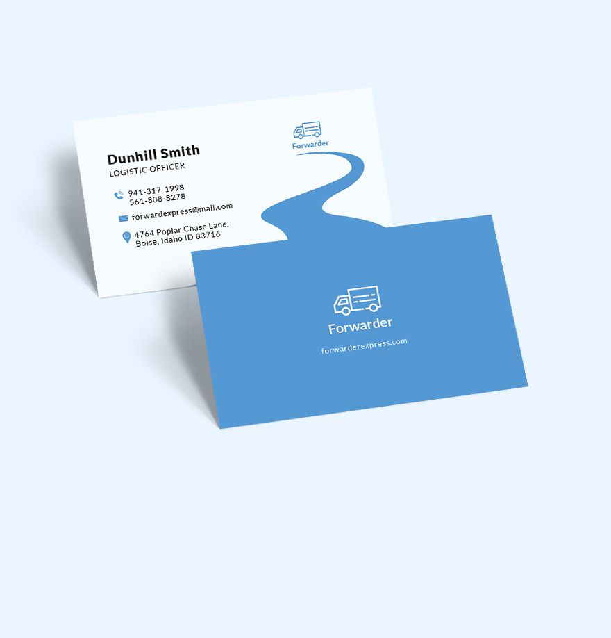 Transport Service Business Card Template