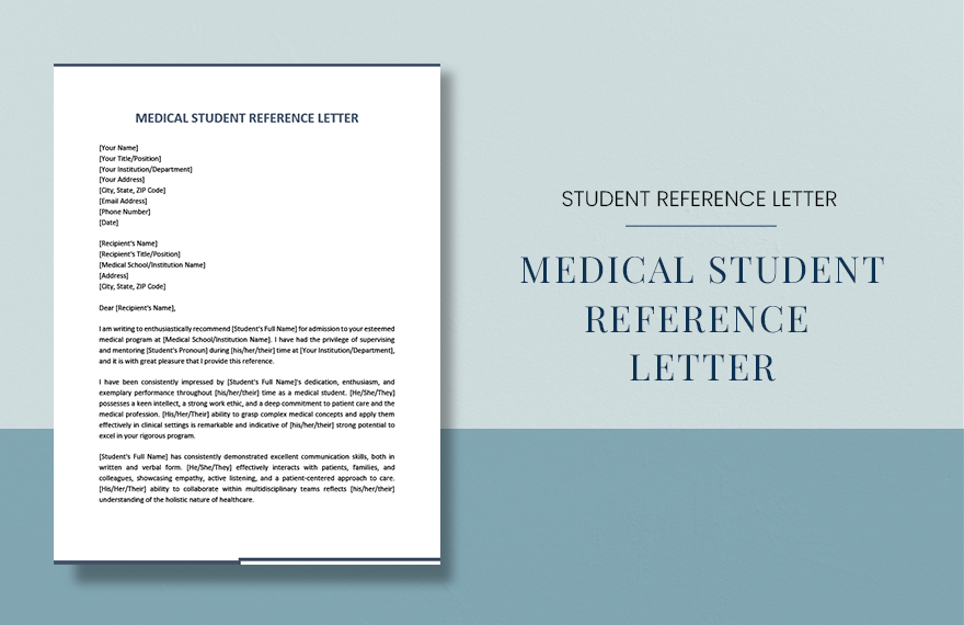 Medical Student Reference Letter
