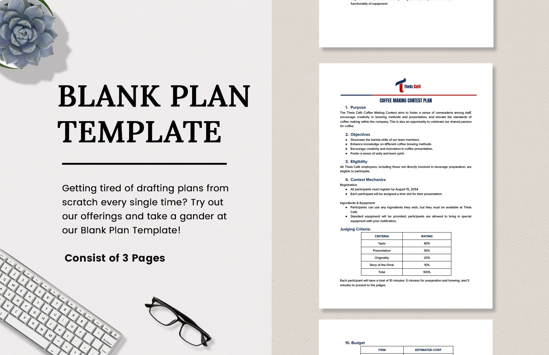 Free Blank Plan Template
