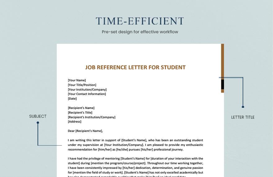 Job Reference Letter For Student