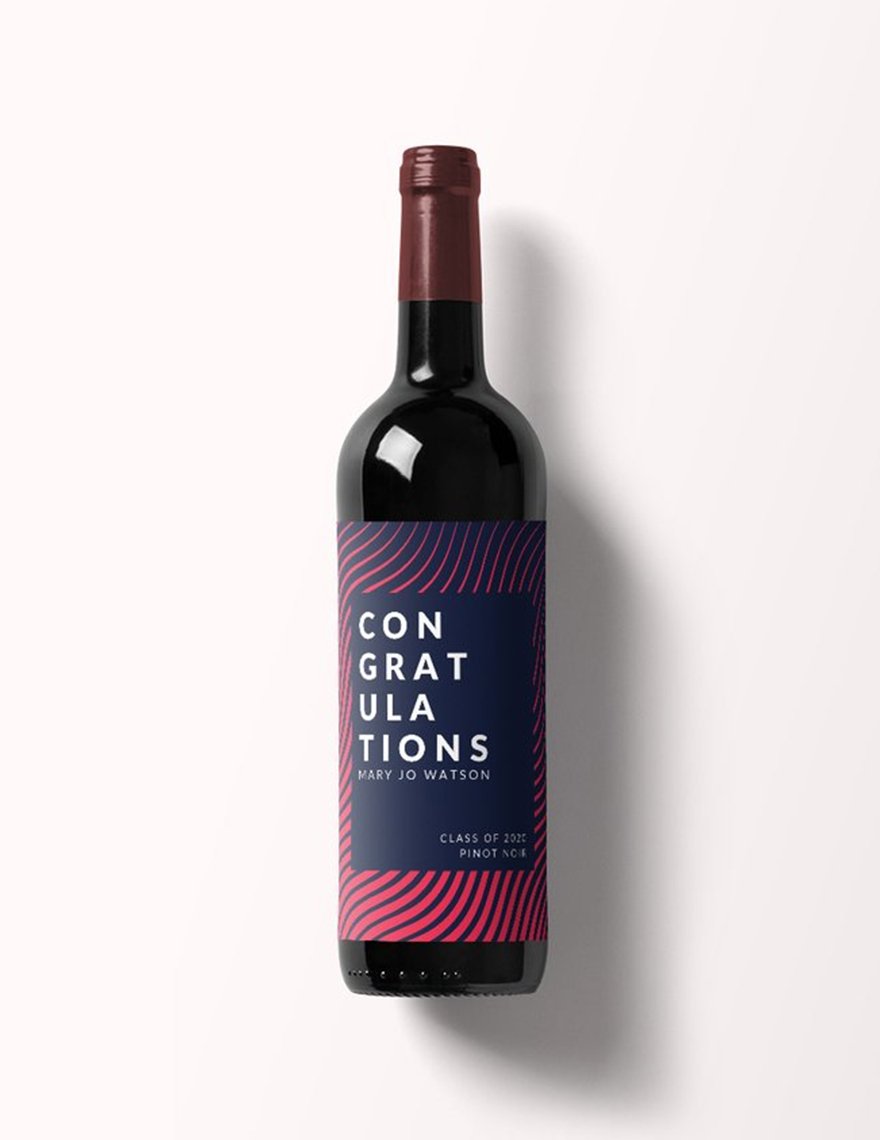 Graduation Wine Bottle Label Template
