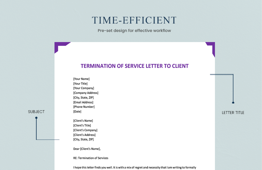 Termination Of Services Letter To Client