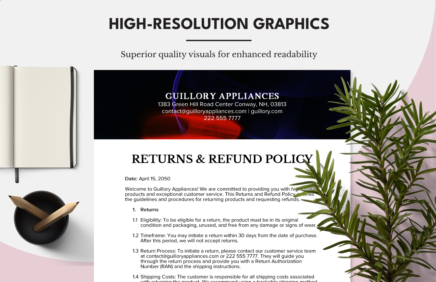Returns & Refund Policy Template