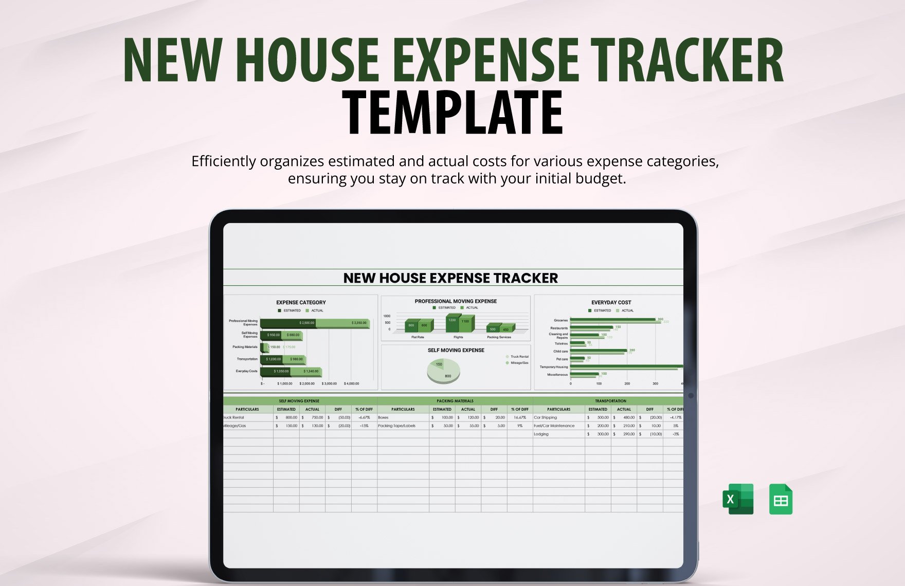 New House Expense Tracker Template