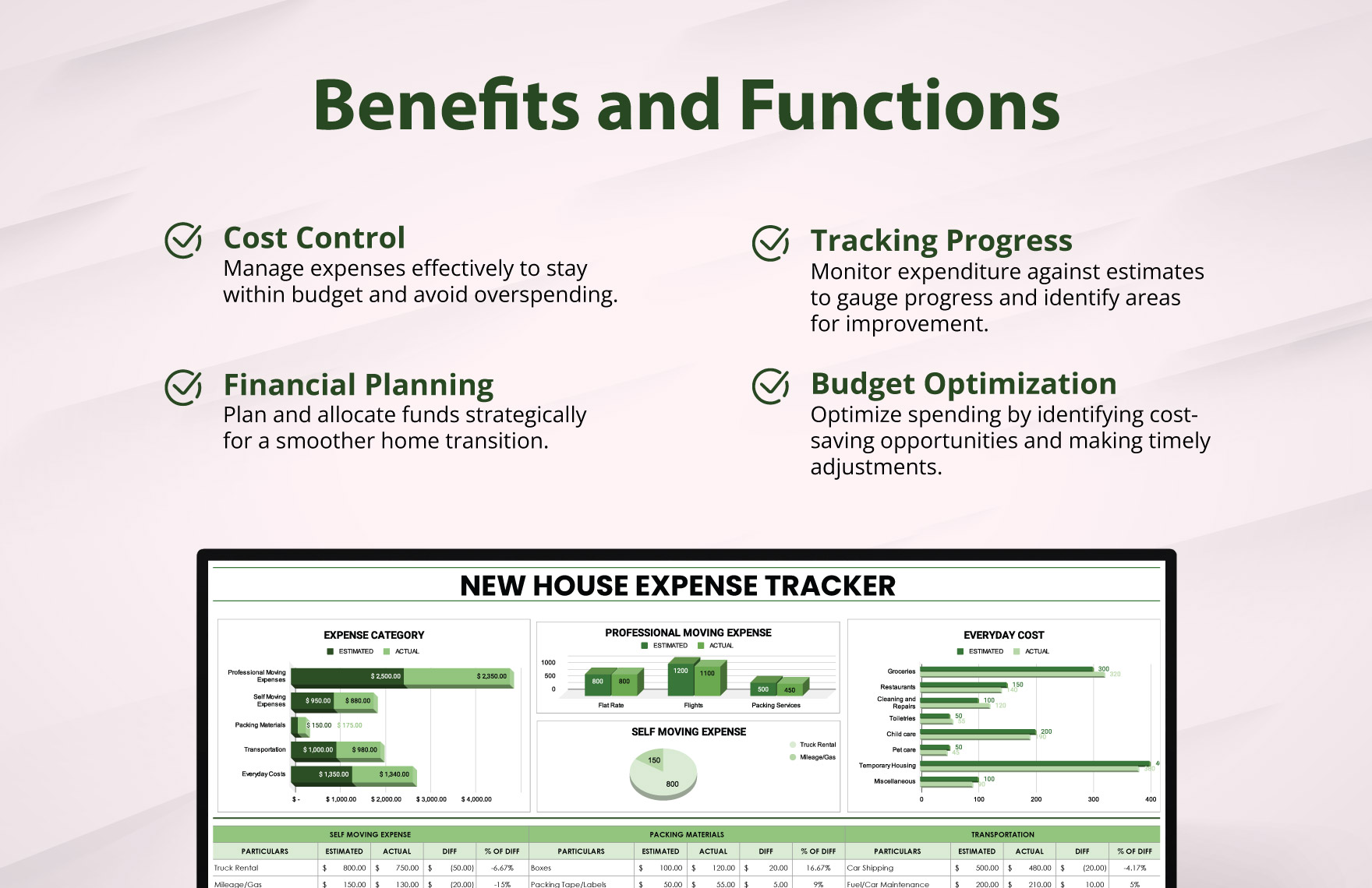 New House Expense Tracker Template