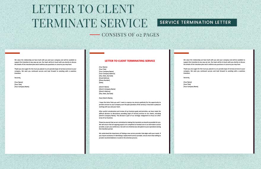 Letter To Client Terminating Services