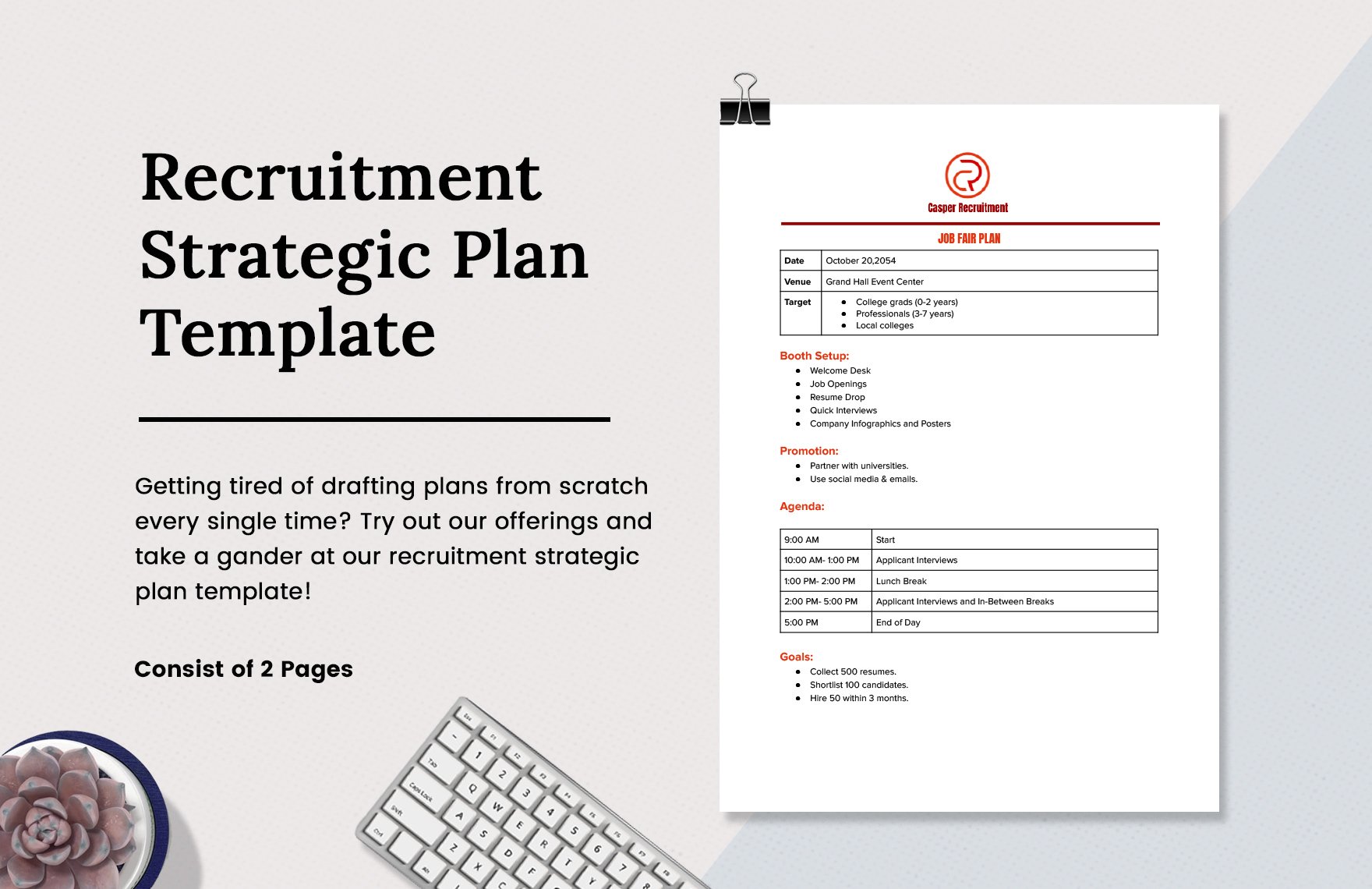 Recruitment Strategic Plan Template