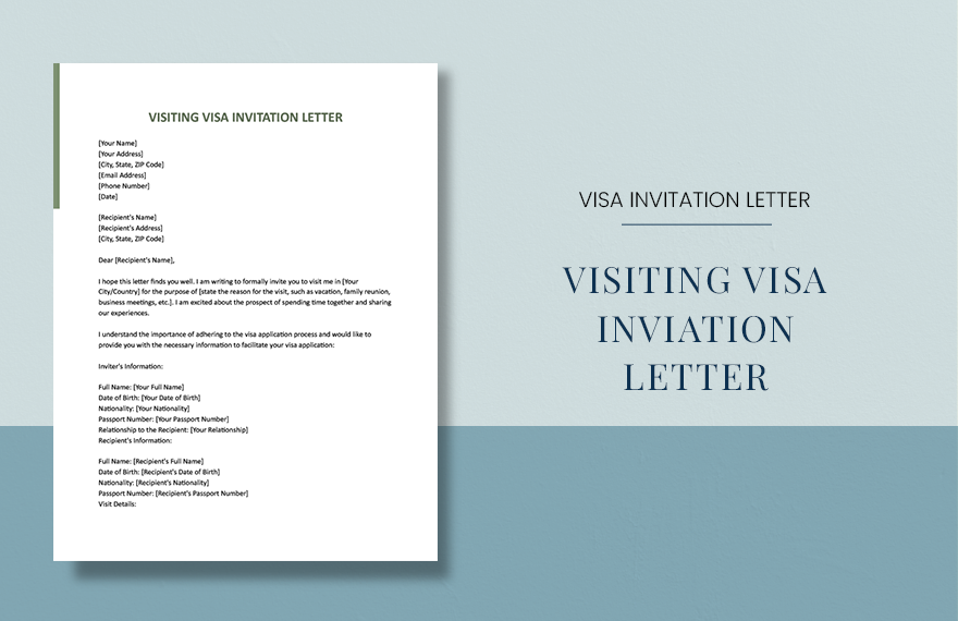 Visiting Visa Invitation Letter