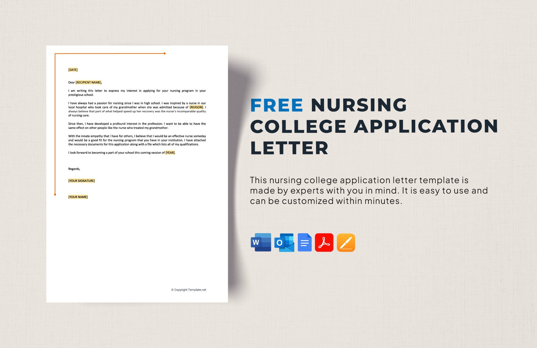Nursing College Application Letter