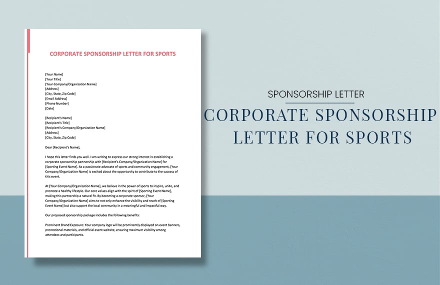 Corporate Sponsorship Letter For Sports