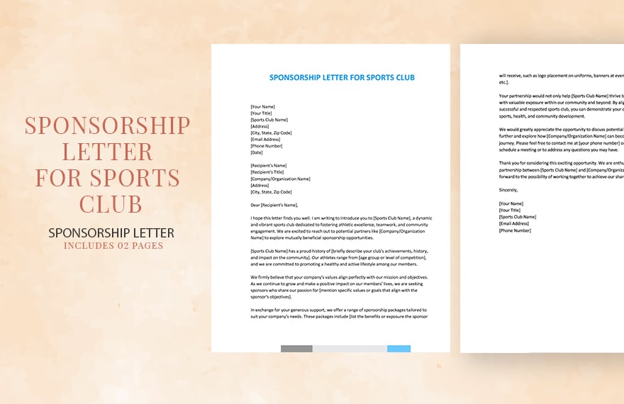 Sponsorship Letter For Sports Club
