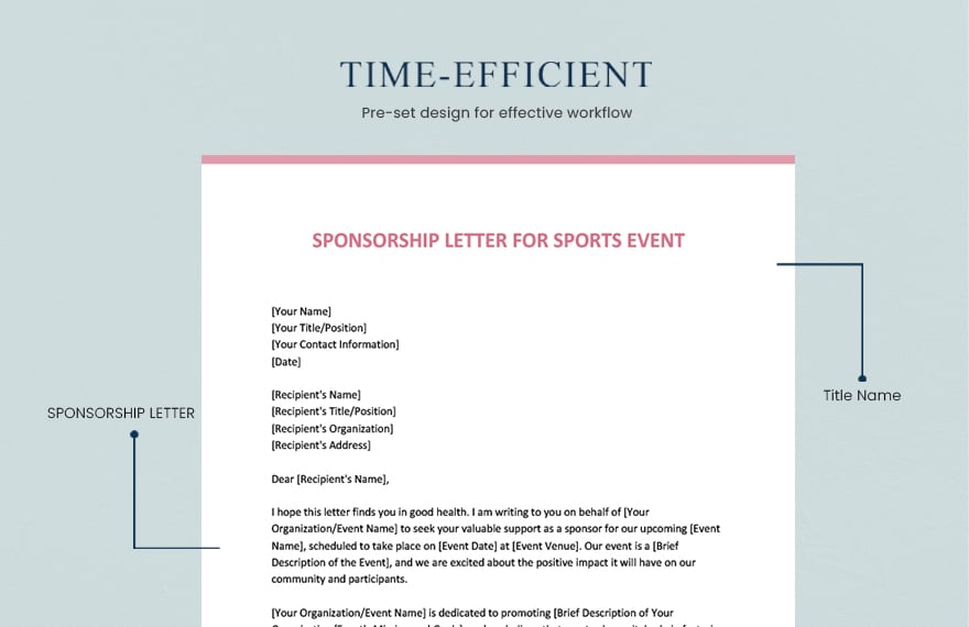 Sponsorship Letter For Sports Event