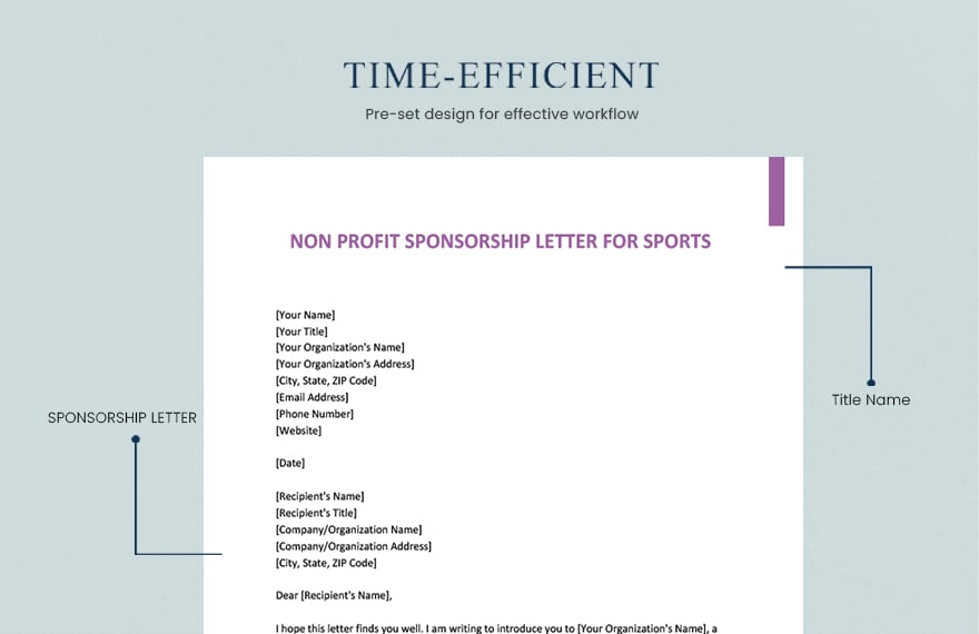 Non Profit Sponsorship Letter For Sports