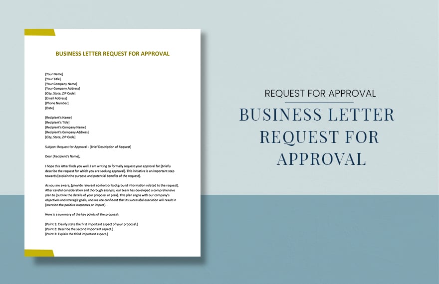 Business Letter Request For Approval
