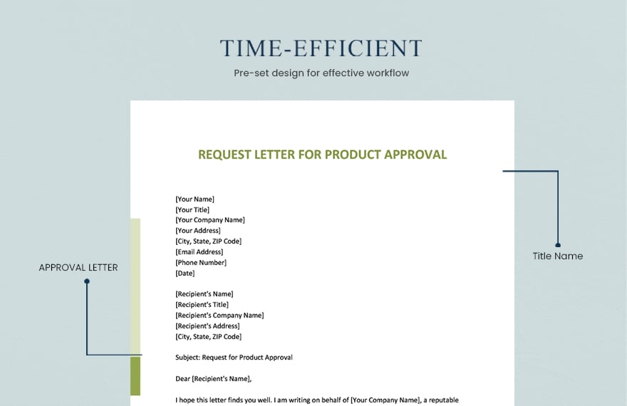 Request Letter For Product Approval