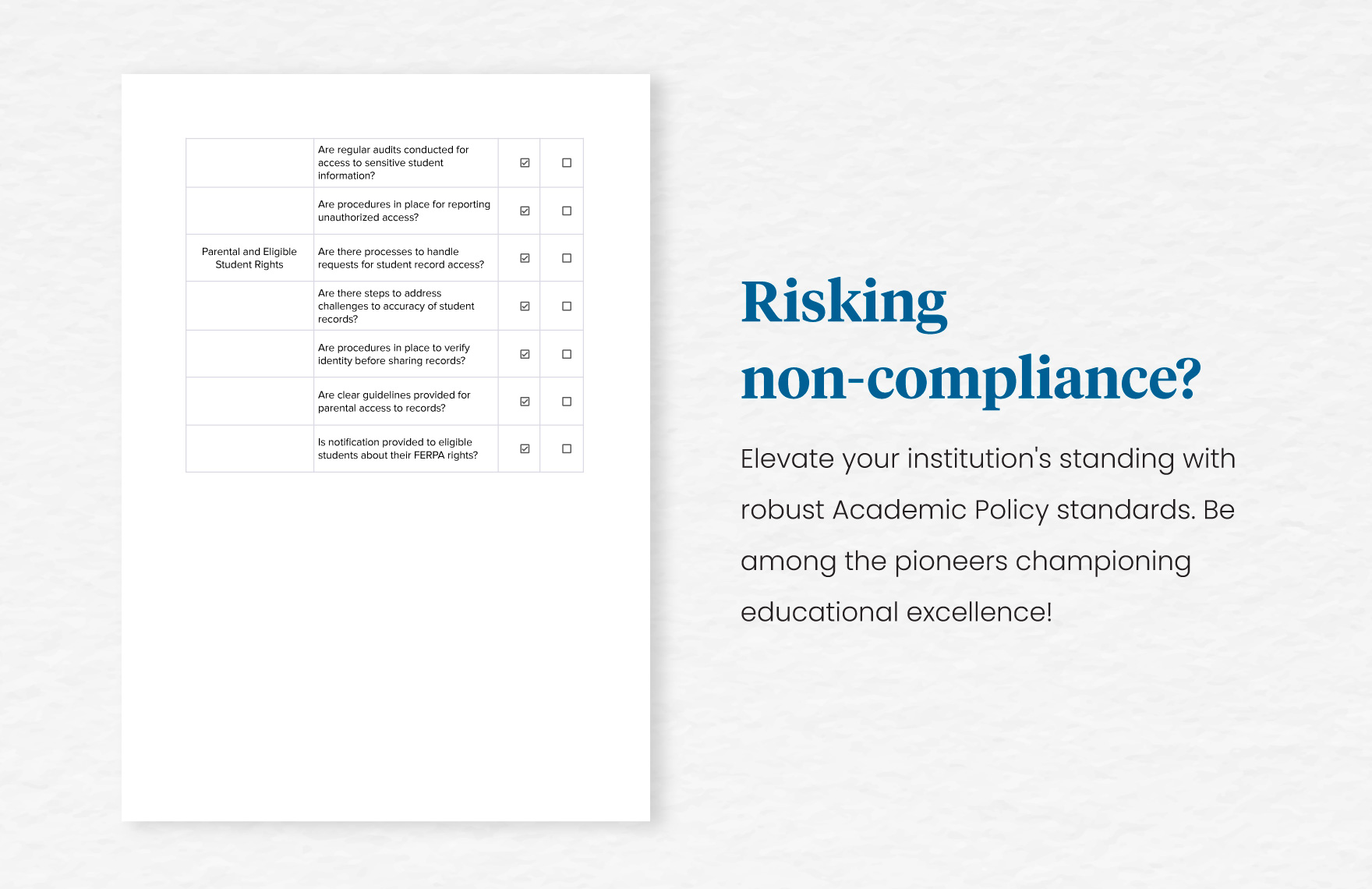School FERPA Compliance Checklist Template