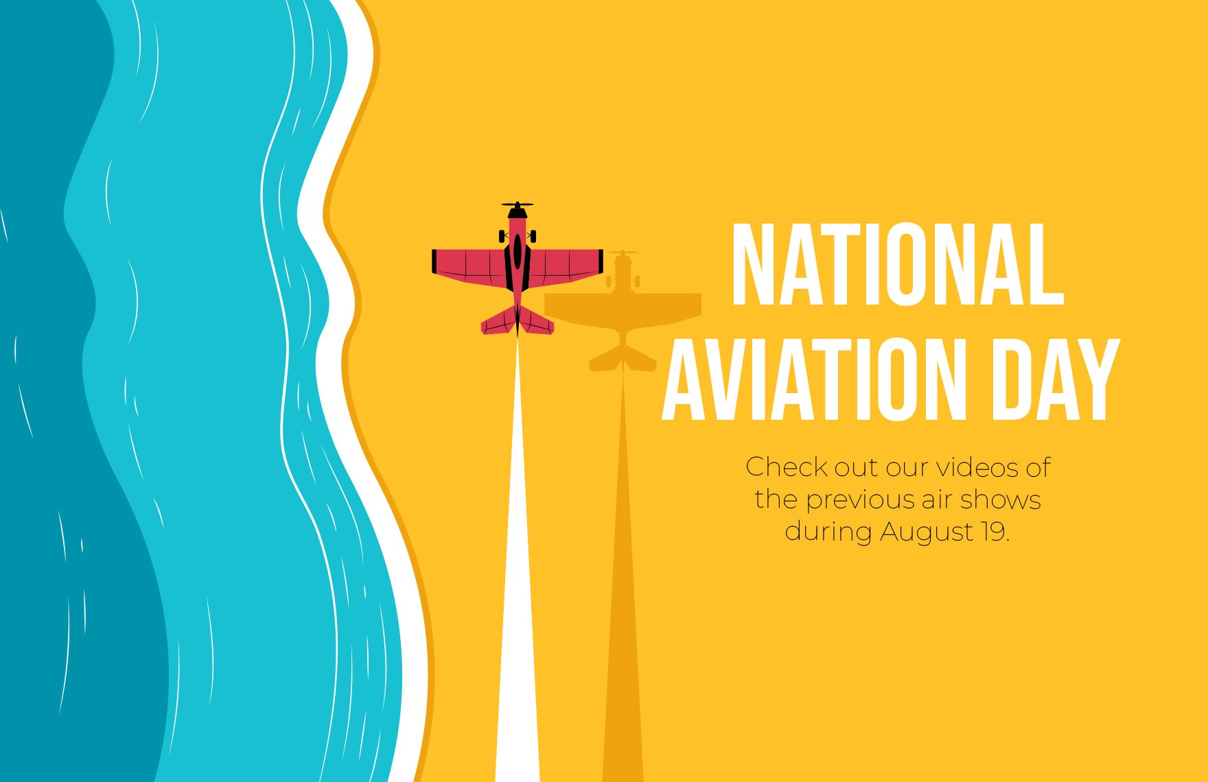National Aviation Day Youtube Banner Template
