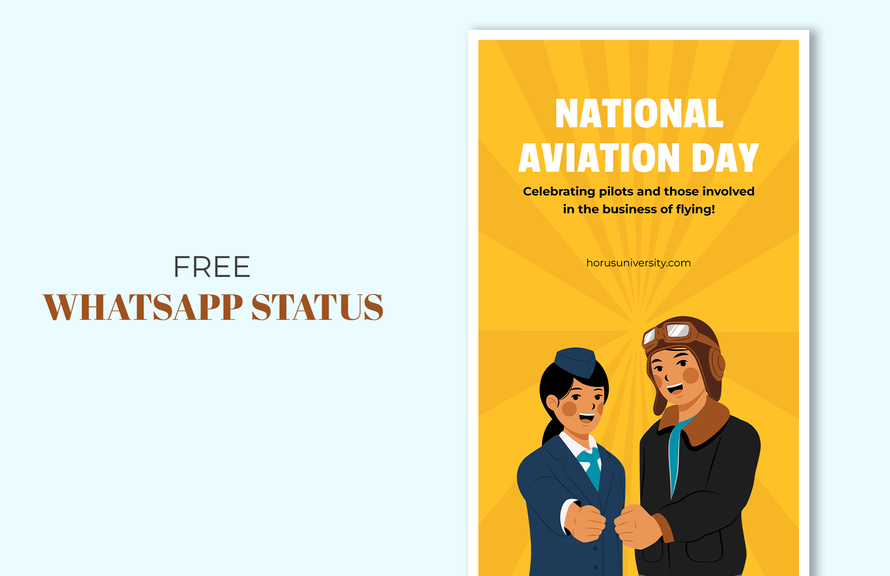 Free National Aviation Day WhatsApp Status Template in PDF, Illustrator, SVG, PNG