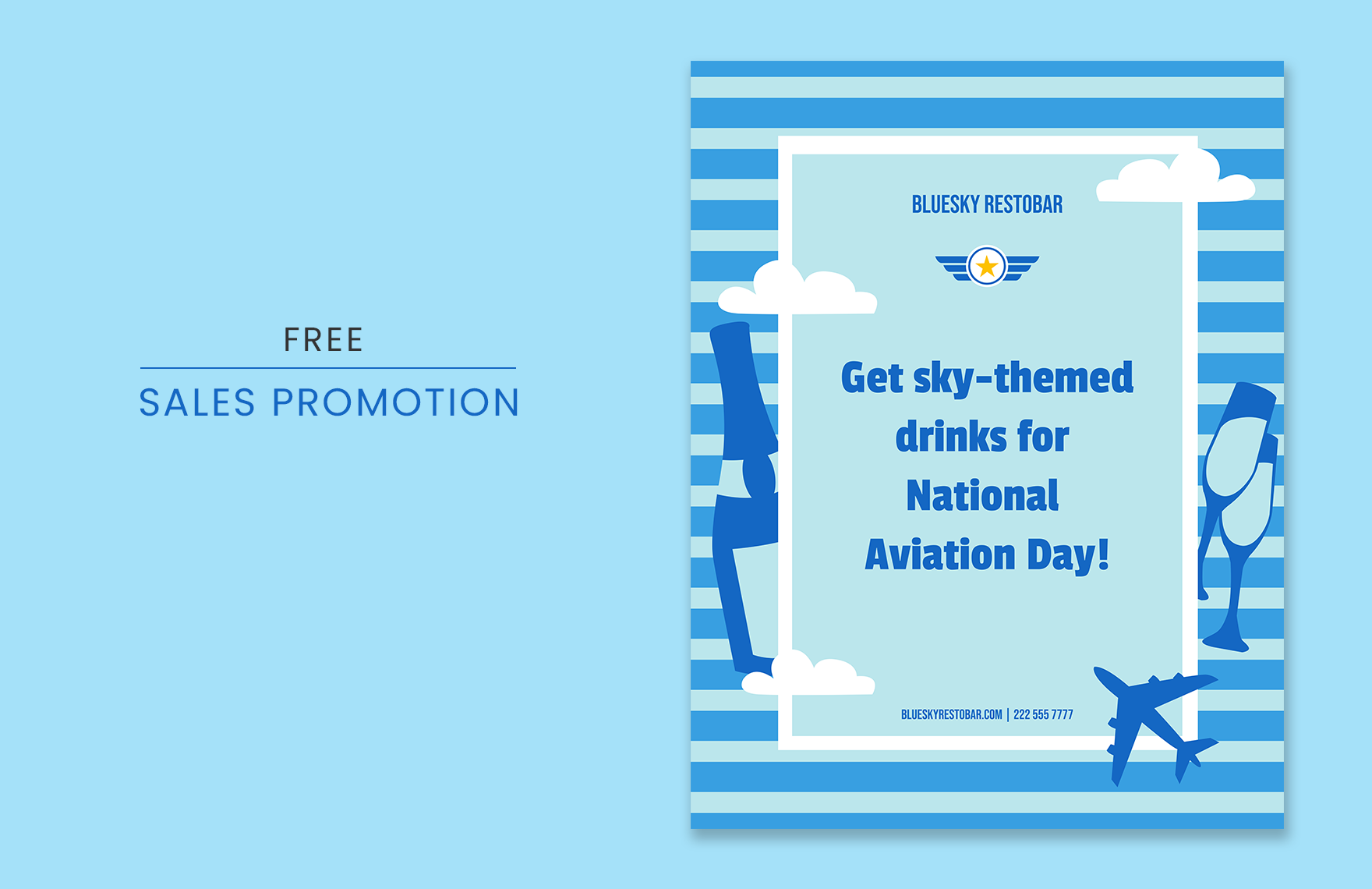 National Aviation Day Sales Promotion Template