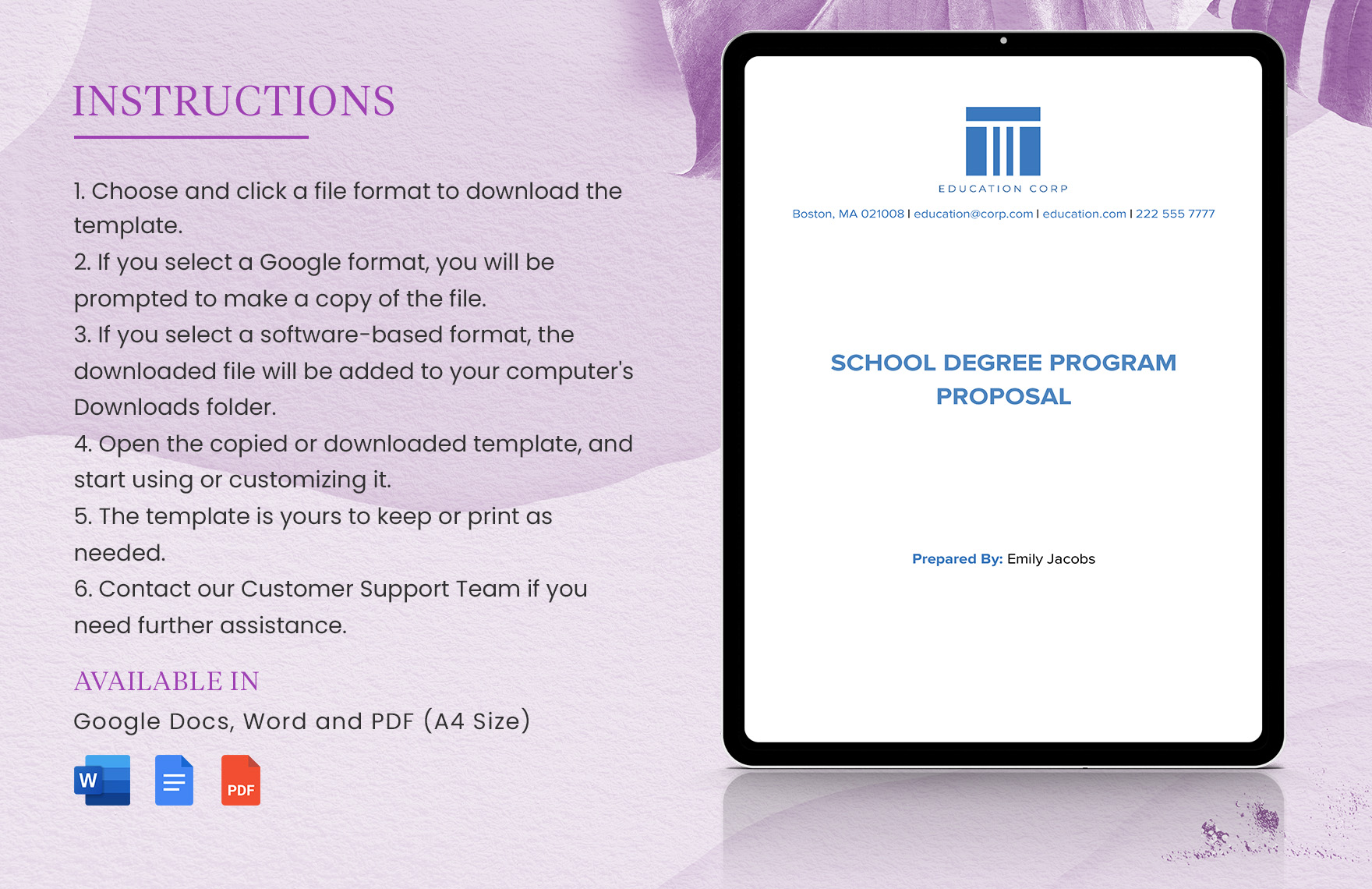 School Degree Program Proposal Template