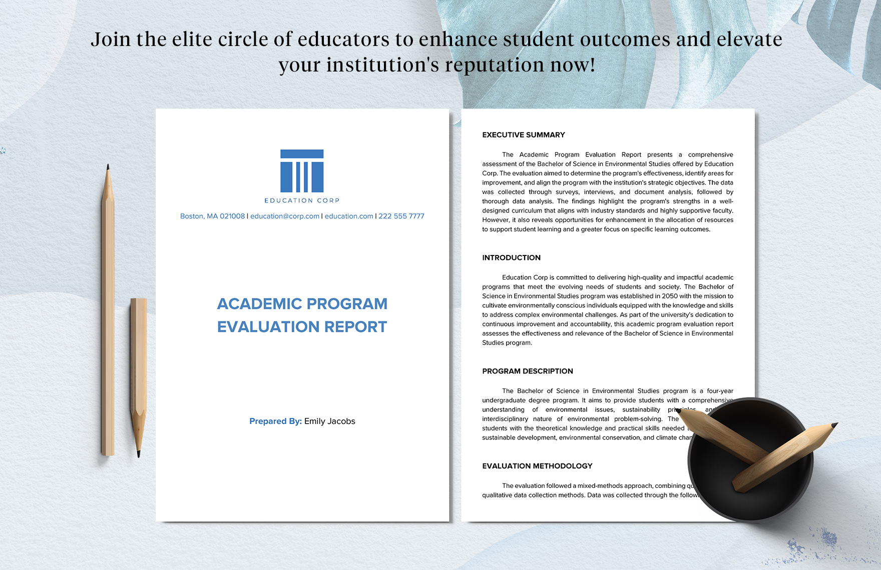 Academic Program Evaluation Report Template