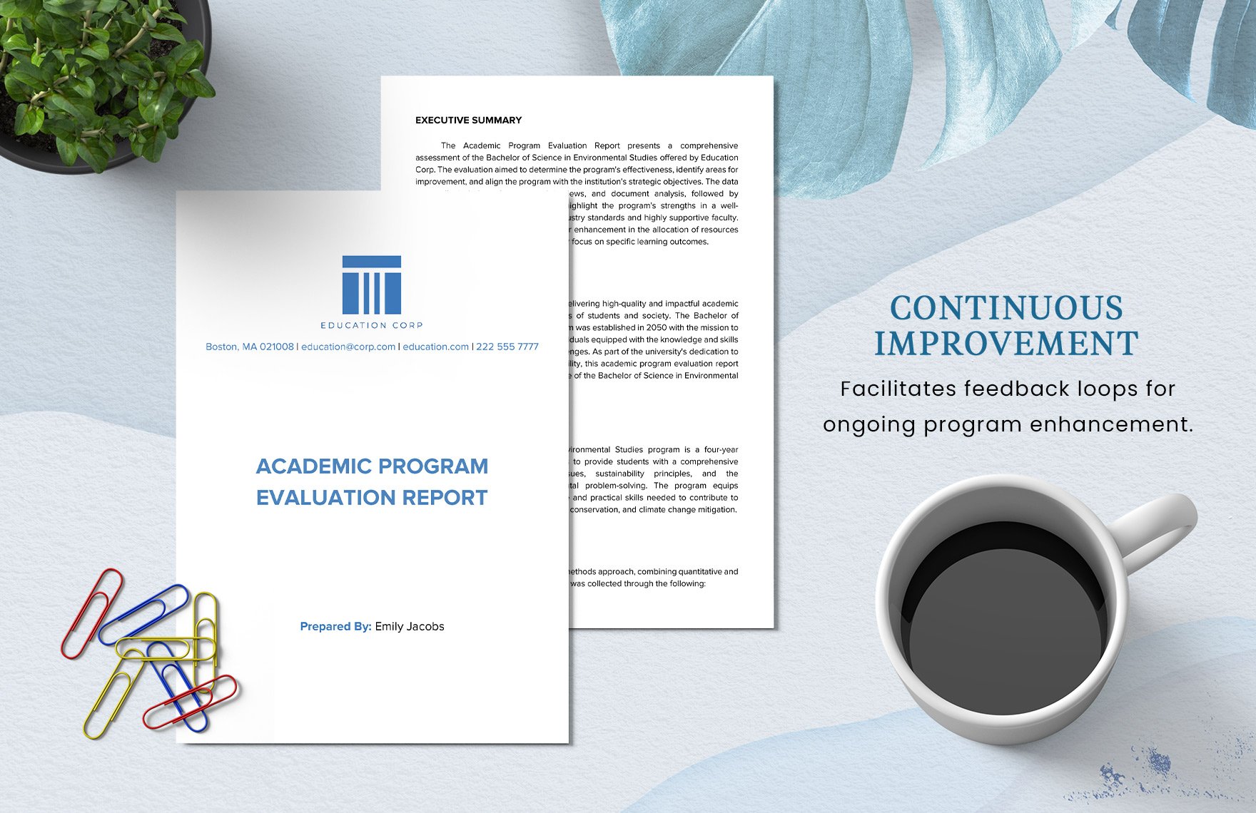 Academic Program Evaluation Report Template