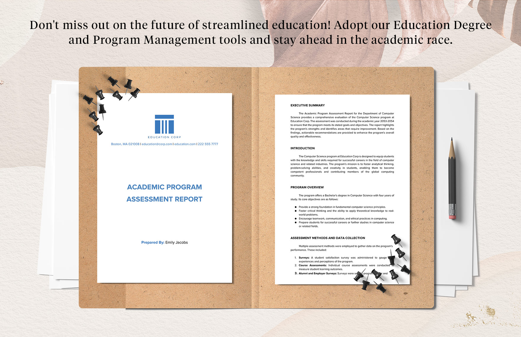 Academic Program Assessment Report Template