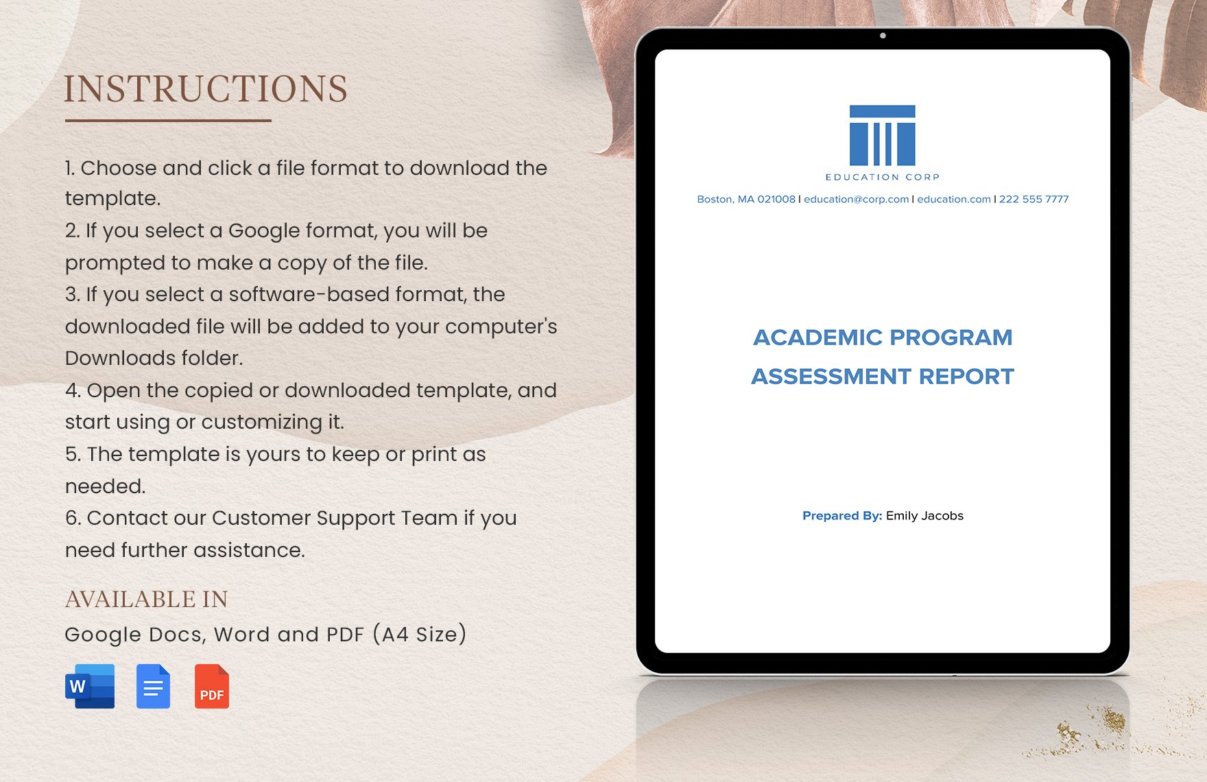 Academic Program Assessment Report Template
