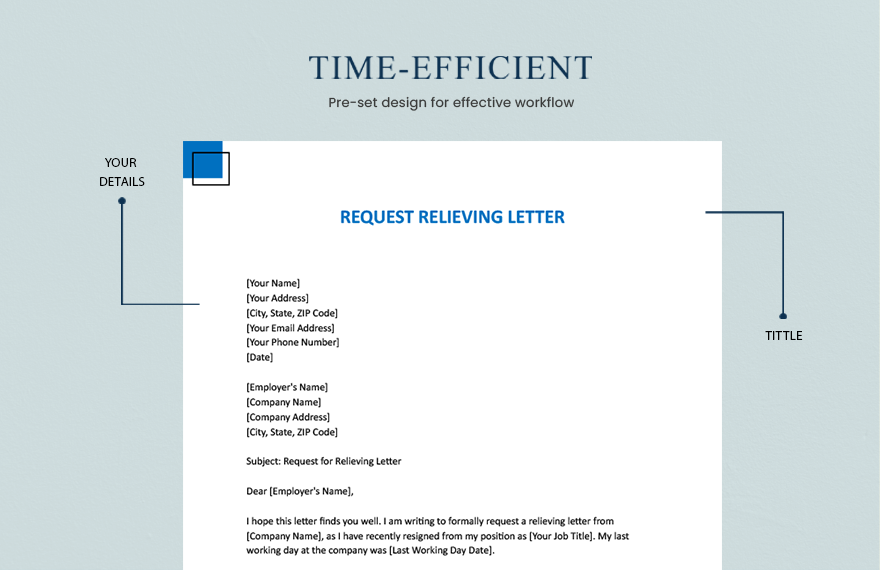 Request Relieving Letter