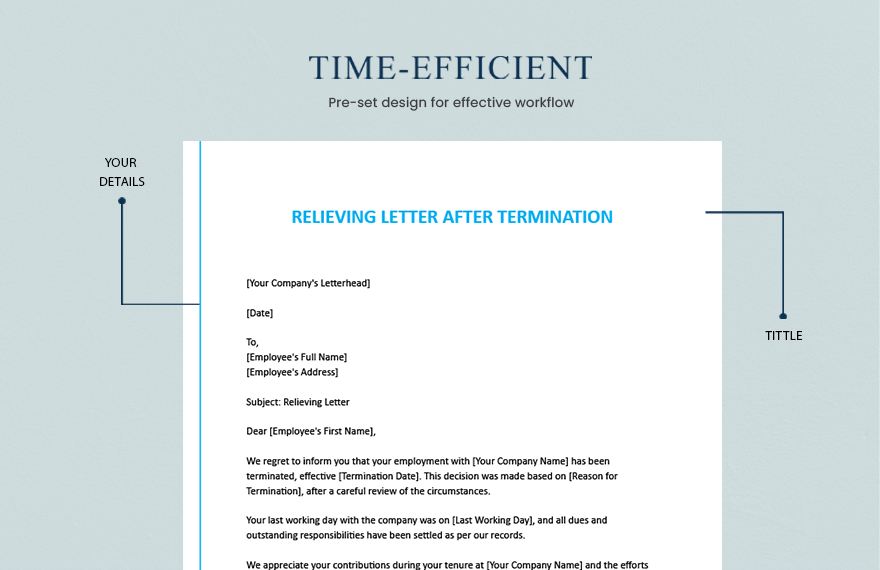 Relieving Letter After Termination