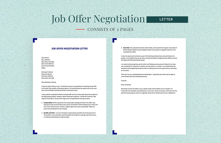 Job Offer Negotiation Letter