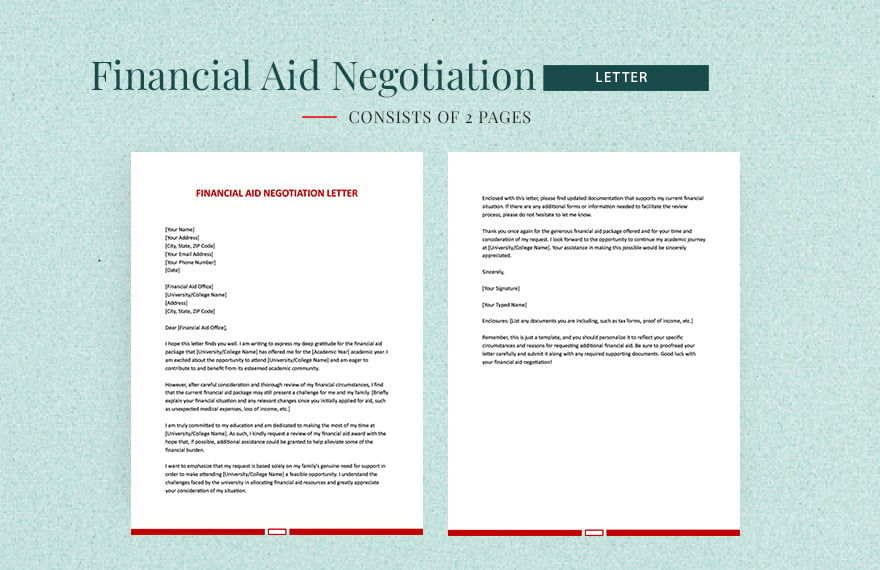 Financial Aid Negotiation Letter