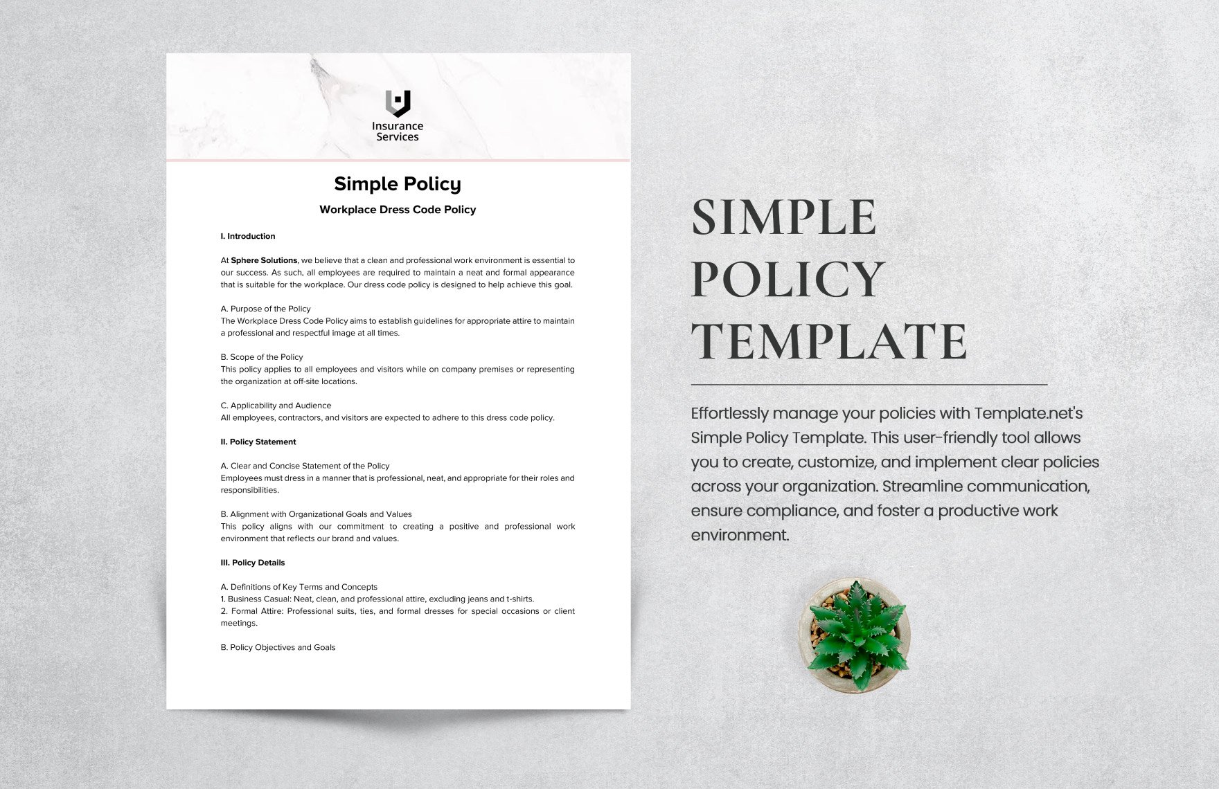 Simple Policy Template