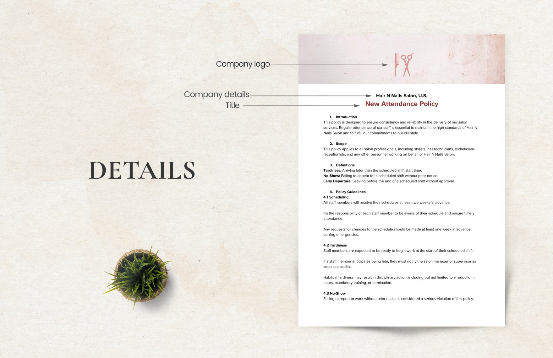 Salon Policy Template in Word PDF Google Docs Download Template net