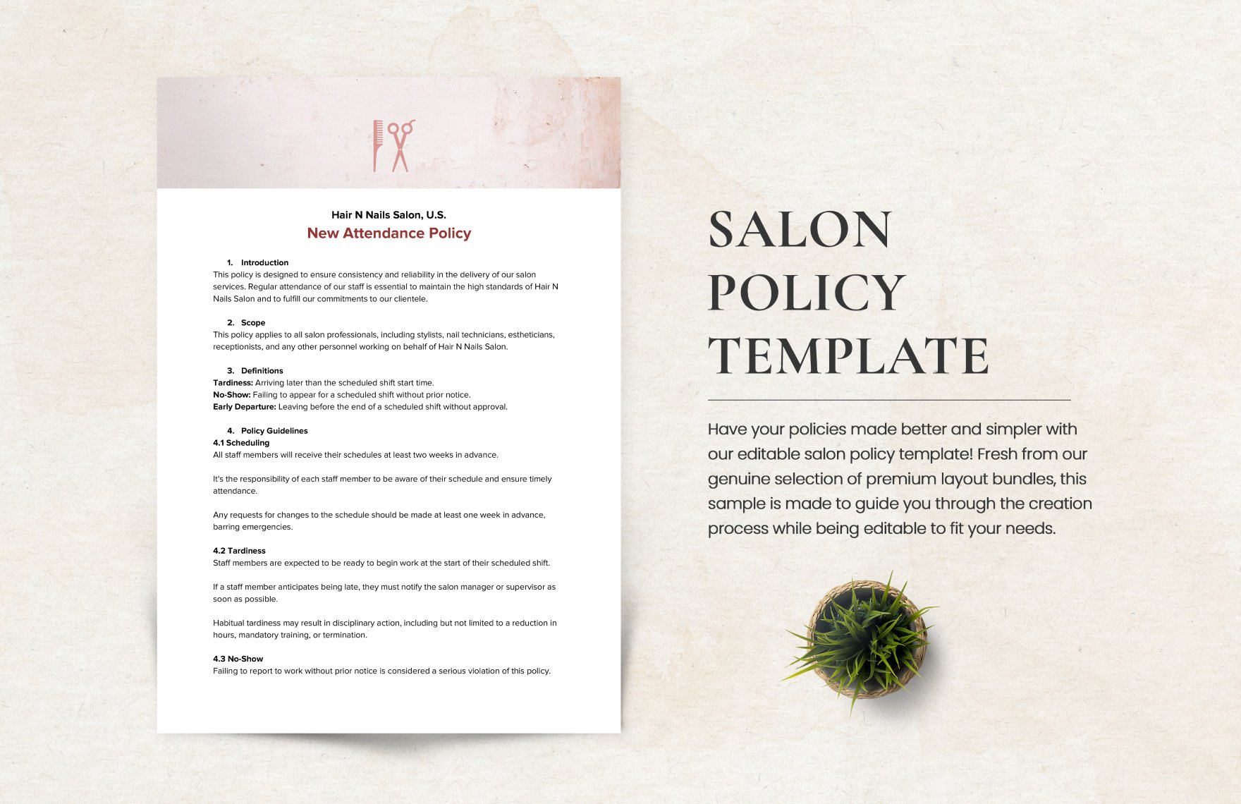 Salon Policy Template in Word, Google Docs, PDF