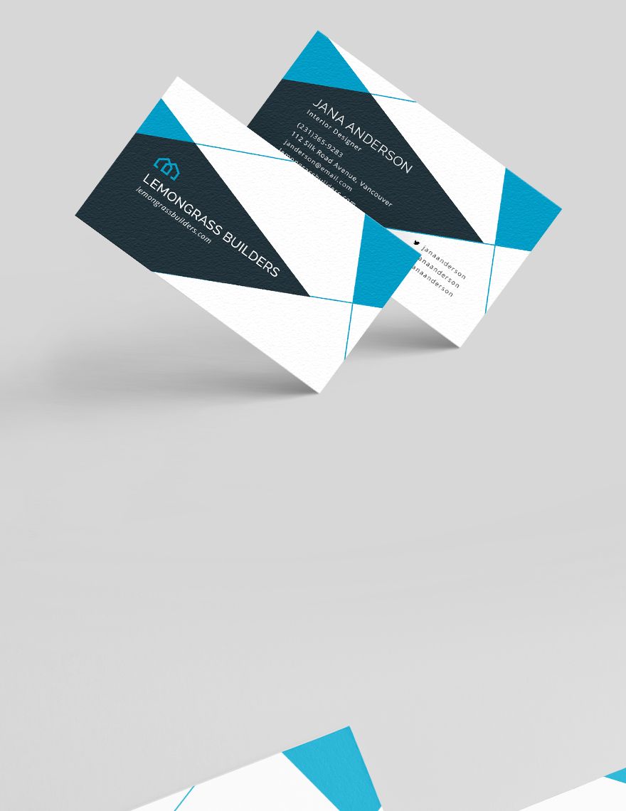Interior Design Business Card  Editable