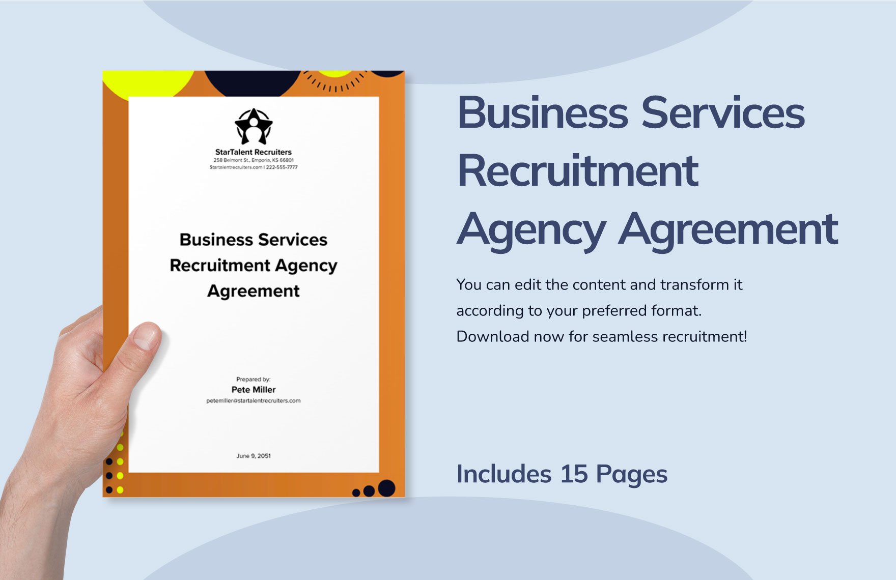 Free Business Services Recruitment Agency Agreement