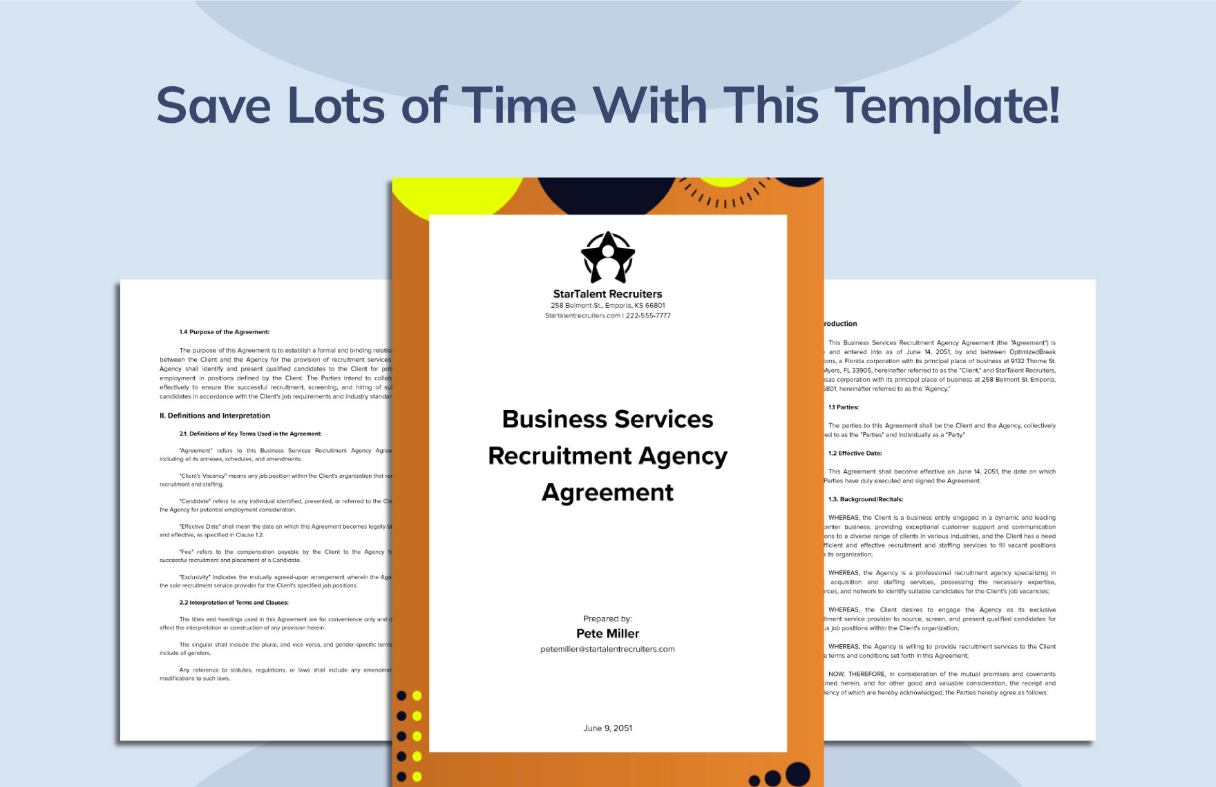 Business Services Recruitment Agency Agreement