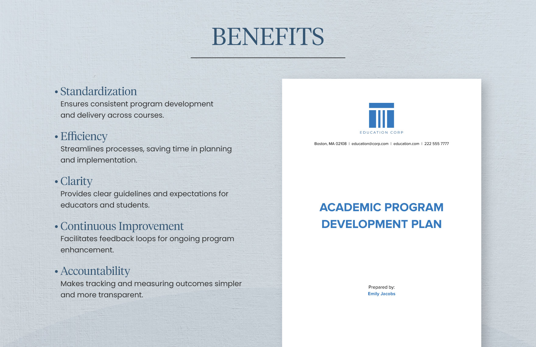 Academic Program Development Plan Template