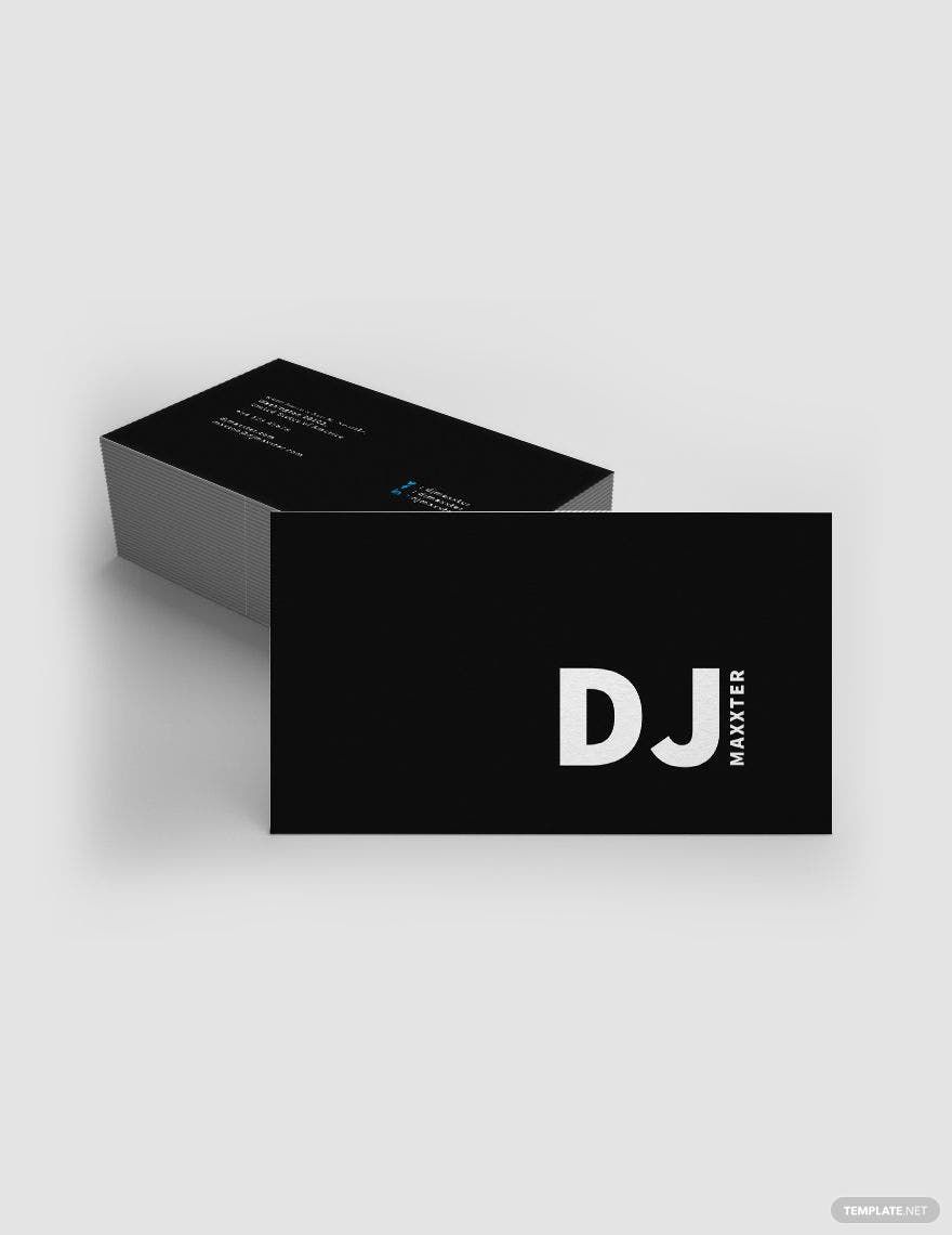 Free Modern DJ Business Card Template