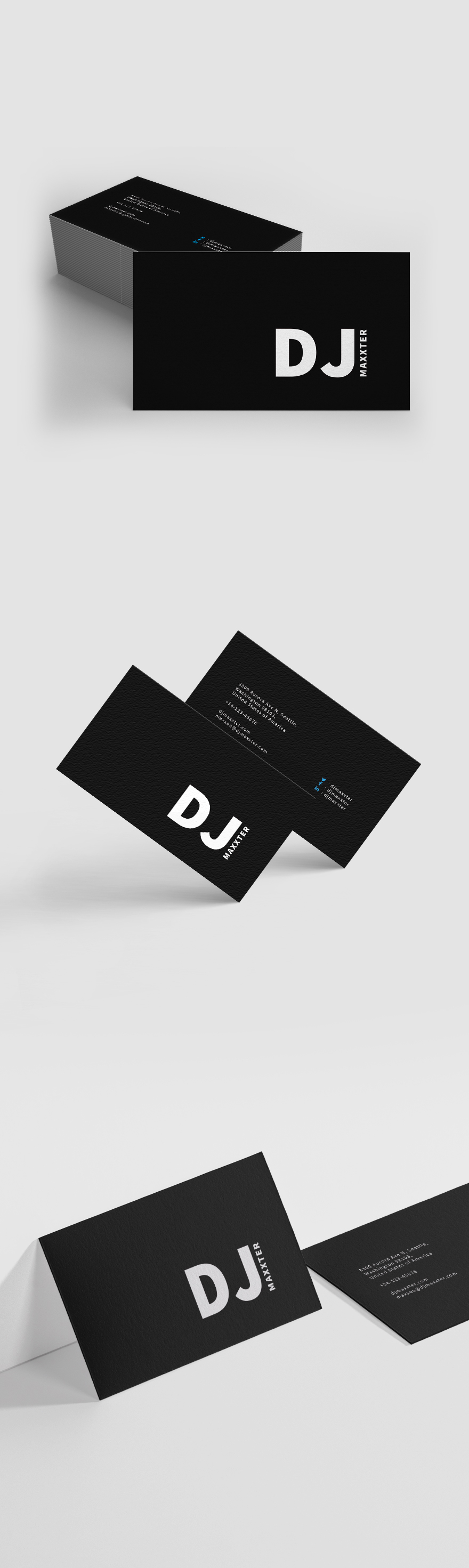 Free Modern DJ Business Card Template Illustrator Word Apple Pages