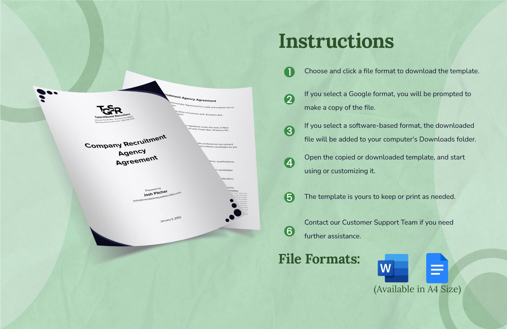 Company Recruitment Agency Agreement Template