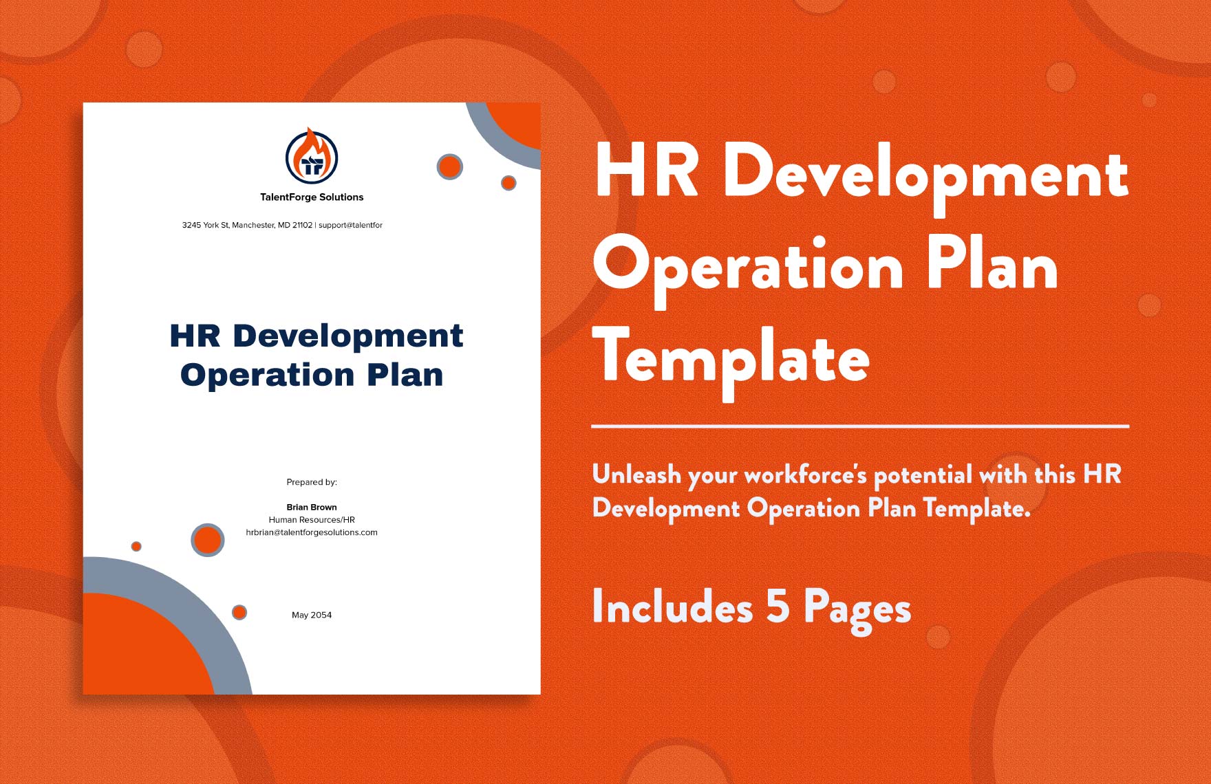  HR Development Operation Plan Template